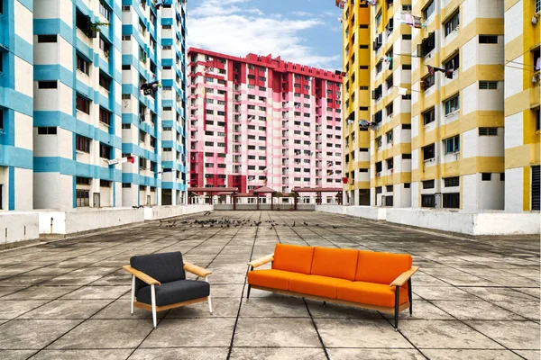 Om Homes Singapore Rochor Centre editorial photography couch and chair