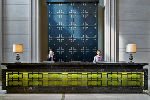 Crowne Plaza Tianjin Jinnan front desk commercial hotel photography